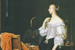 Frans van Mieris Femme à son miroir