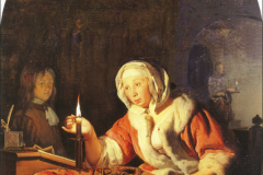 Frans van Mieris Le bâtonnet de cire