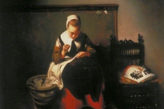 Nicolaes Maes Femme à sa couture