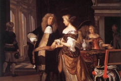 Eglon van der Neer "Couple élégant dans un intérieur" **