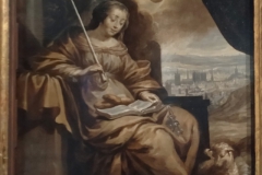 02 Charles Le Brun Ste Geneviève devant Paris huile sur bois