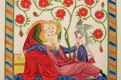 Konrad revient de la chasse d'après le Codex Manesse