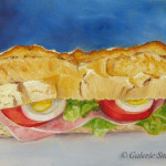 alla prima, daily painting,nature morte,sandwich