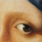 copie peinture classique, techniques anciennes,copie Vermeer, regard jeune fille à la perle